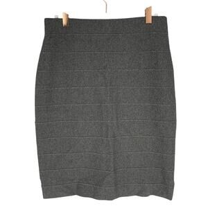 Joseph Ribkoff Skirt Womens 8 Gray Bandage Pencil Pull-on Rayon Stretch
